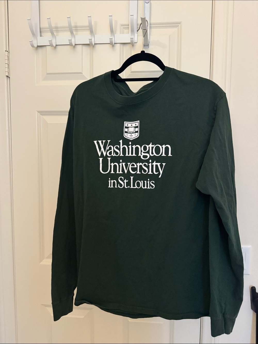 Washington university in St. Louis Long-Sleeve Crewneck Shirt - Dark Green